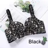 Bras Childrens Finger Gloves Women Flower Print Seamless Bra Sexy Lingerie Floral Push Up Bras One-Piece Underwear YQ240203