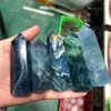 Decorative Figurines Natural Quartz Polished Spiritual Healing Stones Blue Green Fluorite Tower Crystal Point