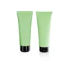 Garrafas de armazenamento 30pcs 100ml Matte Green Cosméticos Mangueira Pacote Flip Cap Limpador Hidratante Facial Tubo Extrudado