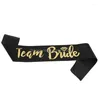 Decorazione del partito Bachelor Bride Damigella d'onore Shoder Strap Lettera Bronzing To Be Cerimoniale Team Forniture per matrimoni Consegna a domicilio Ga Dhcfx