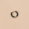 Hoopörhängen 1 stycke 10mm rostfritt stål för kvinnor 2024 Trending smycken färg droppolja runda piercing tonåringar