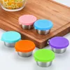 Dinnerware 304 Stainless Steel Salad Container Small Kids Lunch Containers Box Camping Outdoor Sauce Dispenser Condiment Lids Leakproof