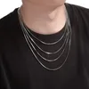 Kedjor Vnox Stylish Square Snake Chain Halsband för kvinnor Män kubiska chokers guldpläterade rostfritt stål unisex coola smycken