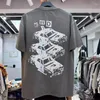 Heren T-shirts Oversize ERD Cartoon Auto Print T-shirt Mannen Vrouwen Hiphop Korte Mouw Retro Top Tee