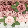 Fleurs décoratives 30/5 pièces artificielles en mousse PE, Bouquets simulés pour fête de mariage, décorations de Table à domicile, fournitures de scrapbooking DIY