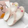 Sandali da donna blu estivi in gomma gelatina scarpe antiscivolo comfort pantofola e sandali da spiaggia per interni