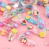 Party Favor 20pcs mignon fruit enfant paillettes épingle à cheveux enfants cadeaux d'anniversaire fille invité faveurs pinata remplir noël Halloween goodie sac