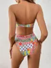 Mulheres Swimwear 2024 Sexy Impressão Maiô Mulheres Uma Peça Alta Corte Push Up Bandagem Terno Desgaste Feminino Beachwear