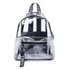 Zaino da donna alla moda in PVC trasparente, tendenza, trasparente, solido, da viaggio, borsa da scuola per ragazze, bambino, Mochila 240119