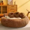 Pet Dog Sofa Beds Warm Large Dog Bed Cute Bear Paw Shape Mat Pets Kennel Washable Plush Basket Puppy Cats Supplies Wholesale 240123