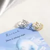Klusterringar enkel kreativ silverfärg prinsessan krona ring svan finger för flicka kvinnor mode party smycken födelsedag present henne