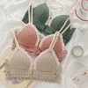 Bras Bras Japão Coreano Fechamento Frontal Meninas Doce Lace Sutiã Fio Livre Confortável Roupa Interior Mulheres Graciosa Respirável Undies Lingerie Feminino YQ240203