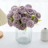 Fleurs décoratives pivoine artificielle hortensia bouquet de soie pour mariage maison jardin décoration fête table centres bricolage couronne accessoire