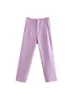 NLZGMSJ Pant Women High Welited Office Beige Pants Chic Buttle Zip Elegante Pink Casual Woman 240202