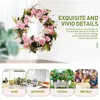 Krans med ljus Artificial Summer Decorative Hanging Wedding Party Decorations Home Ytter Door Eucalyptus Flower Garland 240127