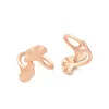 10st Metal Rose Gold Apricot Leaf Servett Ringbord Toppdekoration Servethållare för Western Wedding Banquets etc. 1297C