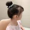 Acessórios de cabelo presente doce luxo cocar strass bola penteado ferramenta borla rabo de cavalo fivela clipe infantil estilo coreano garra