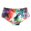 Mäns shorts boho vintage graffiti Tryck Simma för män låg midja elastisk baddräkt med kompressionsfoder strandsemesterstammar