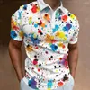 Herren Polos Man Sport Poloshirts Casual Male Holiday Golf Übergroße Sommer Kurzarm T-Shirts 3D-gedruckte Alltagskleidung