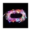 LED -strängar batteridrivna koppar Sier Wire Fairy Lights String 50LES 5M jul Xmas Home Party Decoration Seed Lamp ut DHCBO