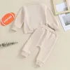 Set di abbigliamento 2024-09-21 Lioraitiin 0-3Y Bambino Neonato Gioco Abbigliamento da giorno Set Felpa a maniche lunghe Pullover Top Jogging Pantaloni Outfit