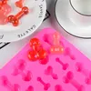 Ferramentas de cozimento SILIKOLOVE Molde de silicone engraçado para doces de goma Mini vela que faz a decoração do bolo Molde de doces de gelatina Acessório de padaria