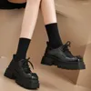 Dress Shoes Female On Sale 2024 Lace Up Women's Pumps Autumn Square Toe Solid Increase Height Mid Heel Water Proof