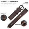 BISONSTRAP Crazy Horse Leather Watch Strap Bands18mm 20mm 22mmfor Smartwatch Galaxy GearBlack Green Brown 240124