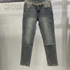 Mäns jeans designer designer ny high-end european smala fit byxor jeans rent bomull casual trendiga märke elastiska mäns små fötter för tidig vår 2024 7lrq e1pe jvkt