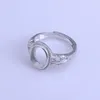 Кольца кластера 8 мм 10 мм, драгоценный камень, кольцо из стерлингового серебра для изготовления свадебных украшений, 3 слоя, 18-каратное золотое покрытие
