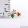 Band Rings Cute Female Crystal Open Adjustable Ring Charm 14K Yellow Gold Women Dainty Bride Flower Zircon Engagement Jewelry Party Gi Otibc