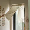 ドアカーテン日本語スタイルのコットンリネンジャックストライプパーティションカーテンキッチンリビングルームのベッドルーム装飾カーテン240117