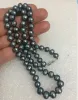 Ожерелья 18 дюймов, великолепное ожерелье из натурального таитянского жемчуга AAA 8–9 мм, черное, зеленое, в стиле барокко, длина 42–84 см.