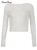 Women's T Shirts Forefair 2024 Hollow Out Summer Top Long Sleeve O Neck Sexy See Through Women Smocks White Beach Causal Vintage