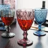 Vintage wijncocktail glazen bekers gouden rand multi gekleurd glaswerk bruiloft feest groen blauw paars roze bekers 10oz FY5509 2.3