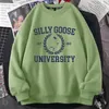 Sweats à capuche pour femmes Silly Goose University Crewneck Sweatshirt Femmes Hommes Funny Graphic Pull Sweatshirts Harajuku Manches longues Esthétique