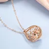 Pendant Necklaces Kinel Luxury Pearl Big Necklace For Women Fashion 585 Rose Gold Color With Natural Zircon Charms Bride Wedding Jewelry