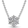 Collana con fiocco di neve scintillante erbario a grappolo rettangolare Halo Collier per la moda in argento sterling 925 con perline gioielli fai da te 240119