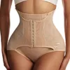 Damen-Bauchkontroll-Trainer-Korsett, Po-Lifter, Shapewear, hohe Taille, Body-Shaper-Slip, schmaler Gürtel, Höschen mit Haken