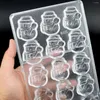 Baking Tools Polycarbonate Chocolate Mold Christmas Snowman Candy Bonbons Fondant Mould Confectionery Utensils Pans Trays Pastry