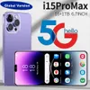 새로운 I15 Pro Max Android 모바일 스마트 폰 5G 전화 원래 2023 전체 화면 6.7 인치 16GB+1TB 버전 글로벌 휴대 전화