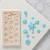Bakningsformar 3D jul snöflinga silikon diy godis cookie fondant mögel choklad mögel kök kakor verktyg dekorera