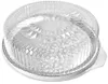 Take-Out-Behälter, 30,5 cm, rundes, flaches Catering-Tablett aus Aluminiumfolie mit Kuppeldeckel – Einweg-Cater-Servierpfanne (Packung mit 10 Sets)