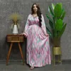 Ethnic Clothing Muslim Dress Arabian Sweet Colored Diamond Abayas For Women Casual Middle Eastern Simple Print Fashion Long