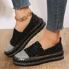 Womens Loafers Shoes Female Footwear Clogs Platform Casual Sneaker Crystal Round Toe Modis Slip-on Big Size Dress Creepers S 240126