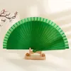 Decoratieve beeldjes Vintage Chinese Fans Patroon Vouwen Dans Bruiloft Decoratie Handheld Fan Houten Schacht Art Craft Gits