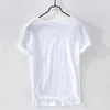 Men's T Shirts 2024 Summer Cotton Casual T-shirts Men Clothing Breathable Slim And Thin Undershirt Streetwear B201A