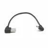 Câble micro USB à angle droit 25 cm 2,0 mâle à B 5 broches pour le chargement et le transfert de données