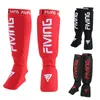 FIVING 1 Pair Shin Instep Pads MMA Leg Foot Guards Muay Thai Kick Boxing Guard Protector With Hook Loop Shin and Instep Guards 240129