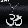 2019 Buddha Lotus Mala Yoga Chakra Stainless Steel Necklace Women Silver Color Necklaces Pendants Jewelry Gift colgantes N19919355e